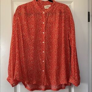 Brand new Trovata, floral Lilly shirt size medium